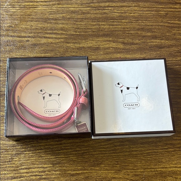 Coach Pink Heart-Embellished Dog Collar - Size XL - NIB - Picture 5 of 6